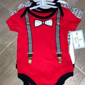 3 PC “Ladies Man/Gentleman” Bodysuits 18MO